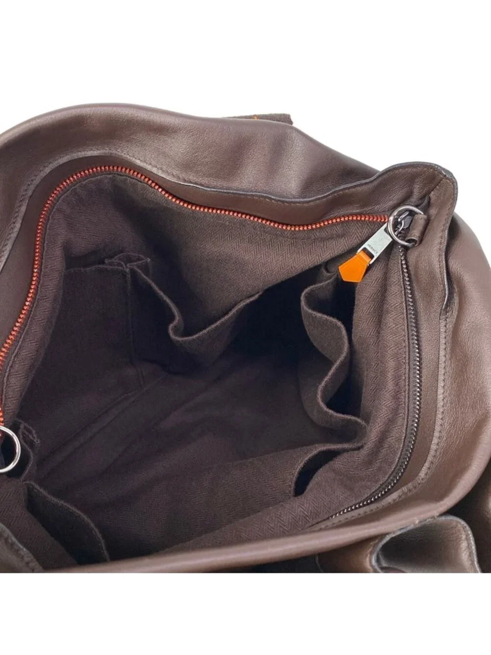 Hermes Tote Caravan Vertical MM Havana Silver